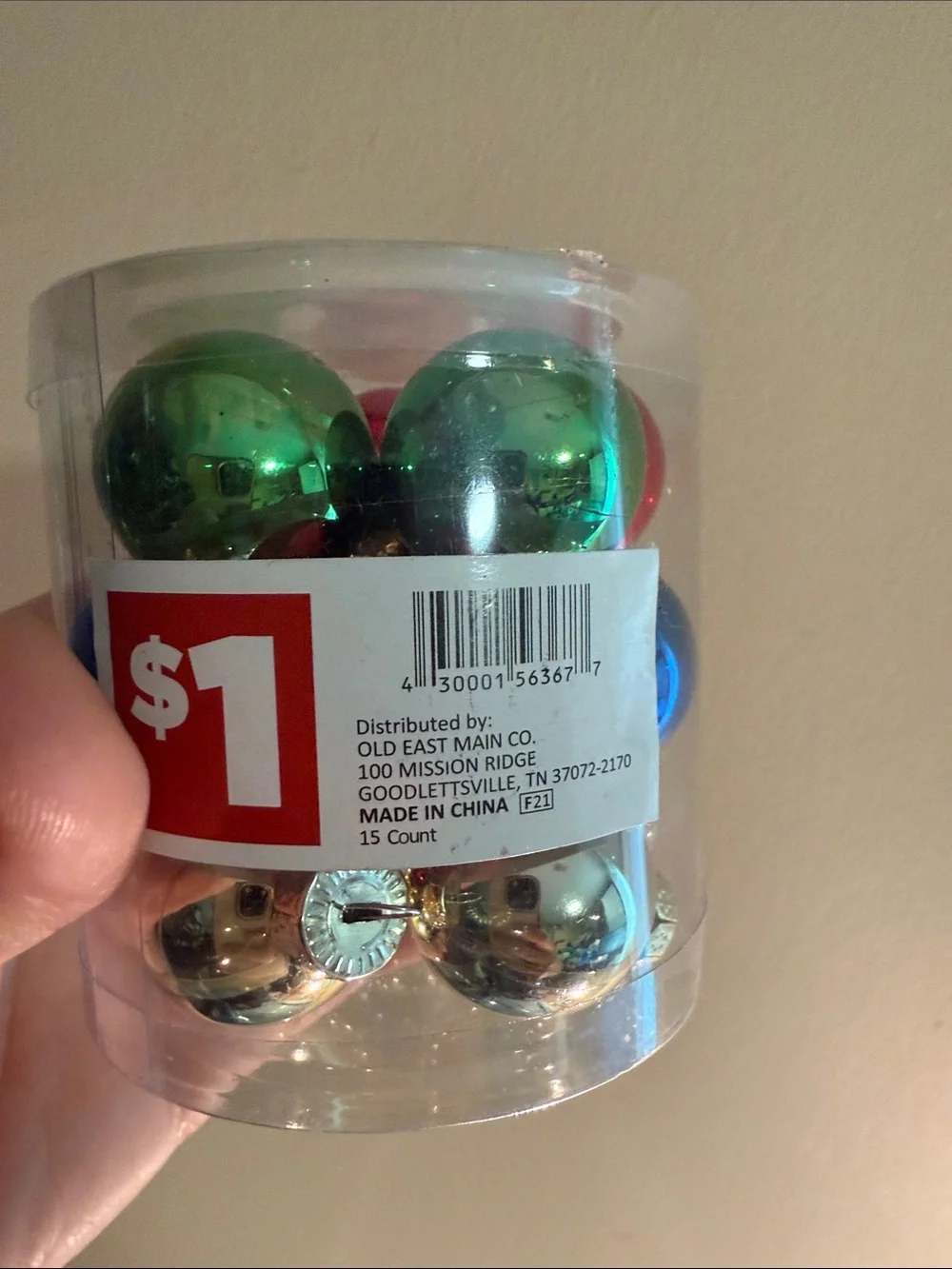 2 Pack 30ct Holiday Christmas ball plastic ornaments 1